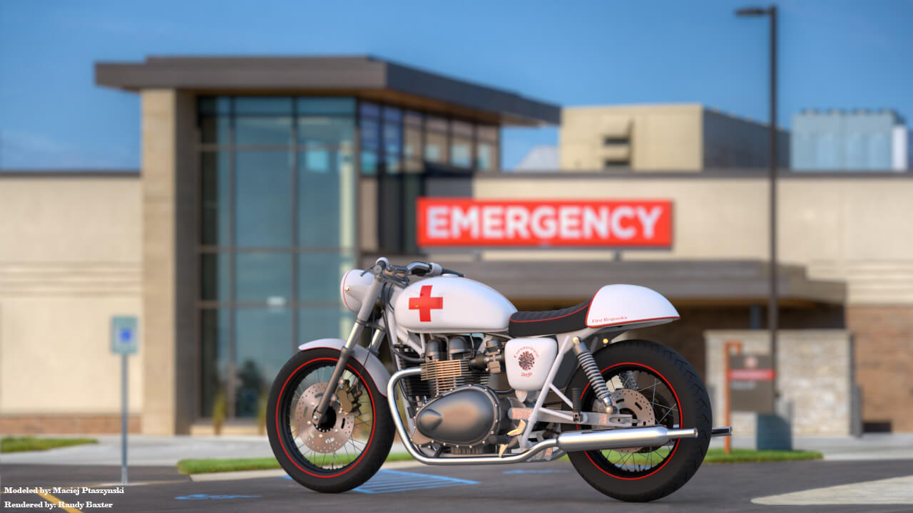 Cinema 4D 3D Model Free Motorcycle Texture Contest