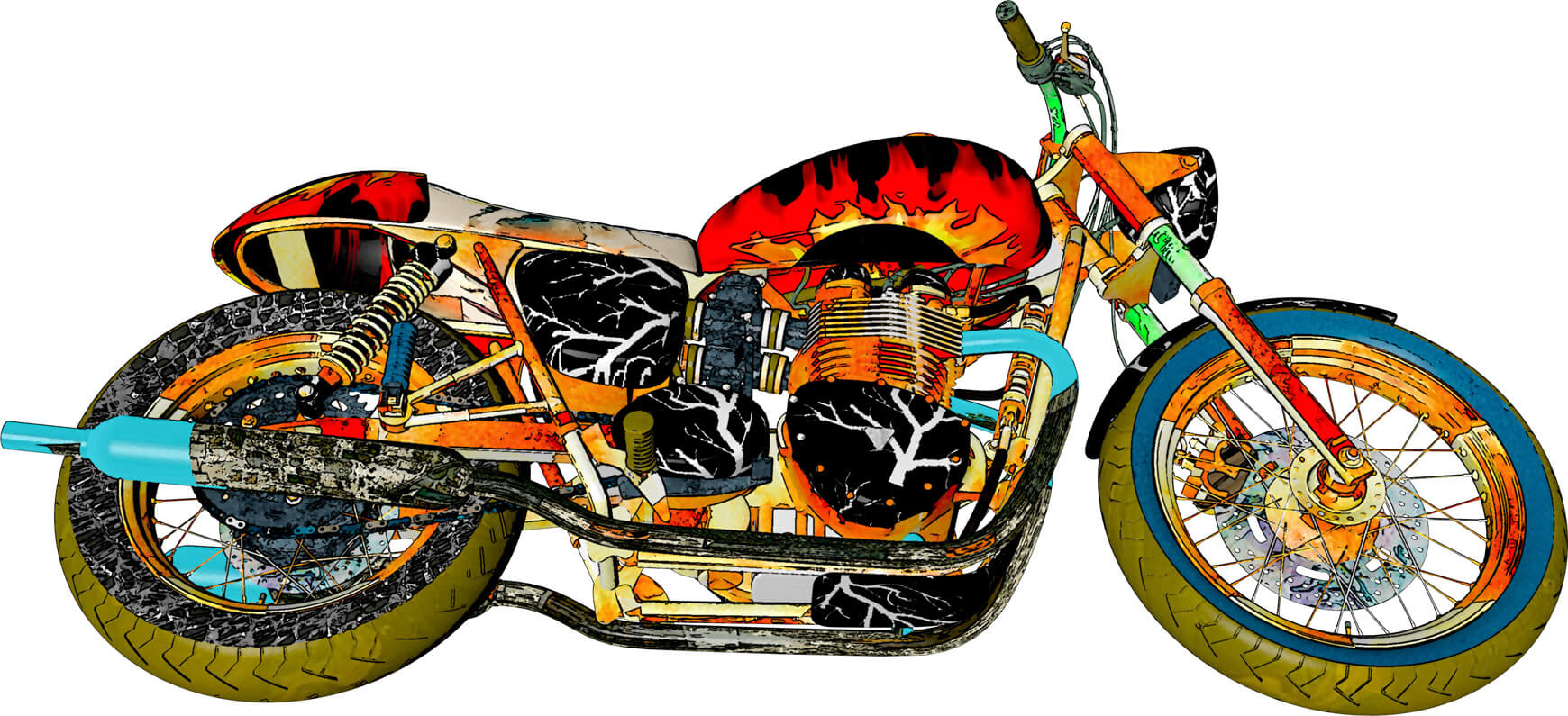 Cinema 4D 3D Model Free Motorcycle Texture Contest