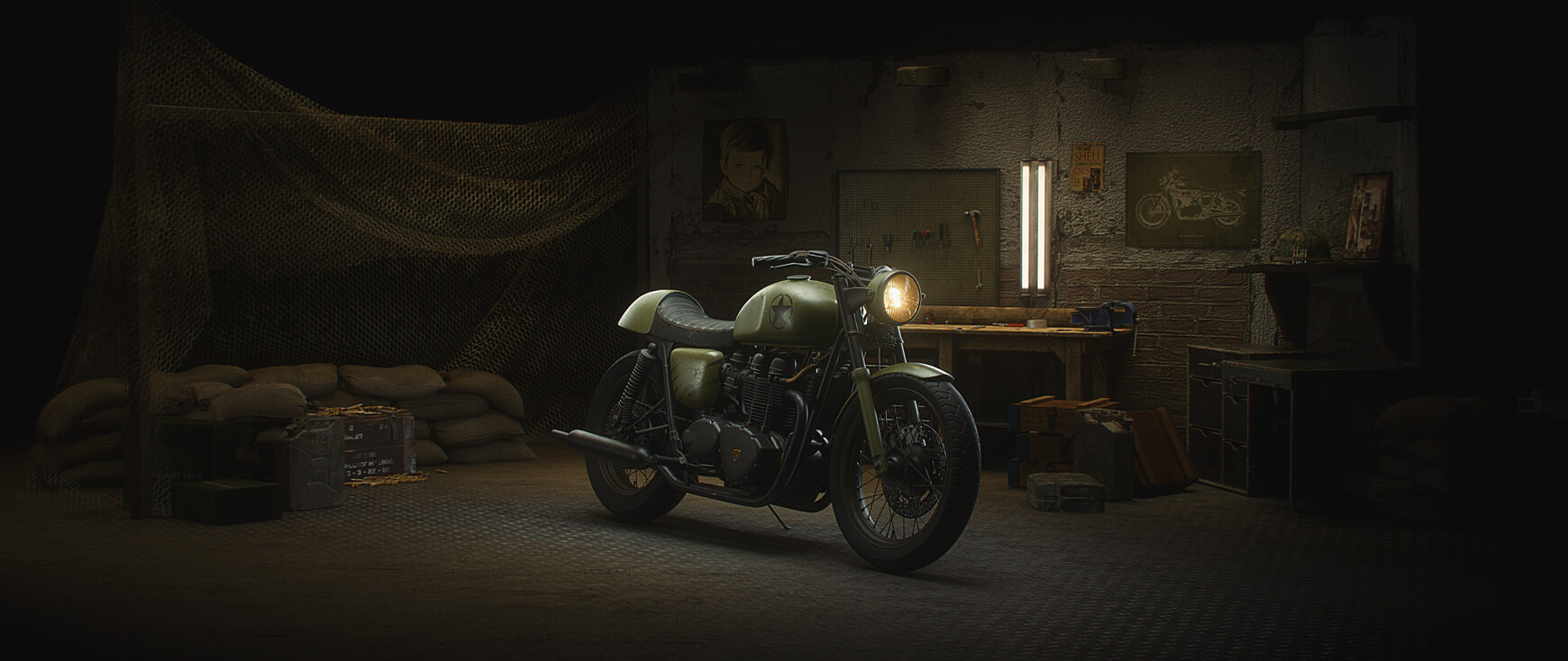 Cinema 4D 3D Model Free Motorcycle Texture Contest