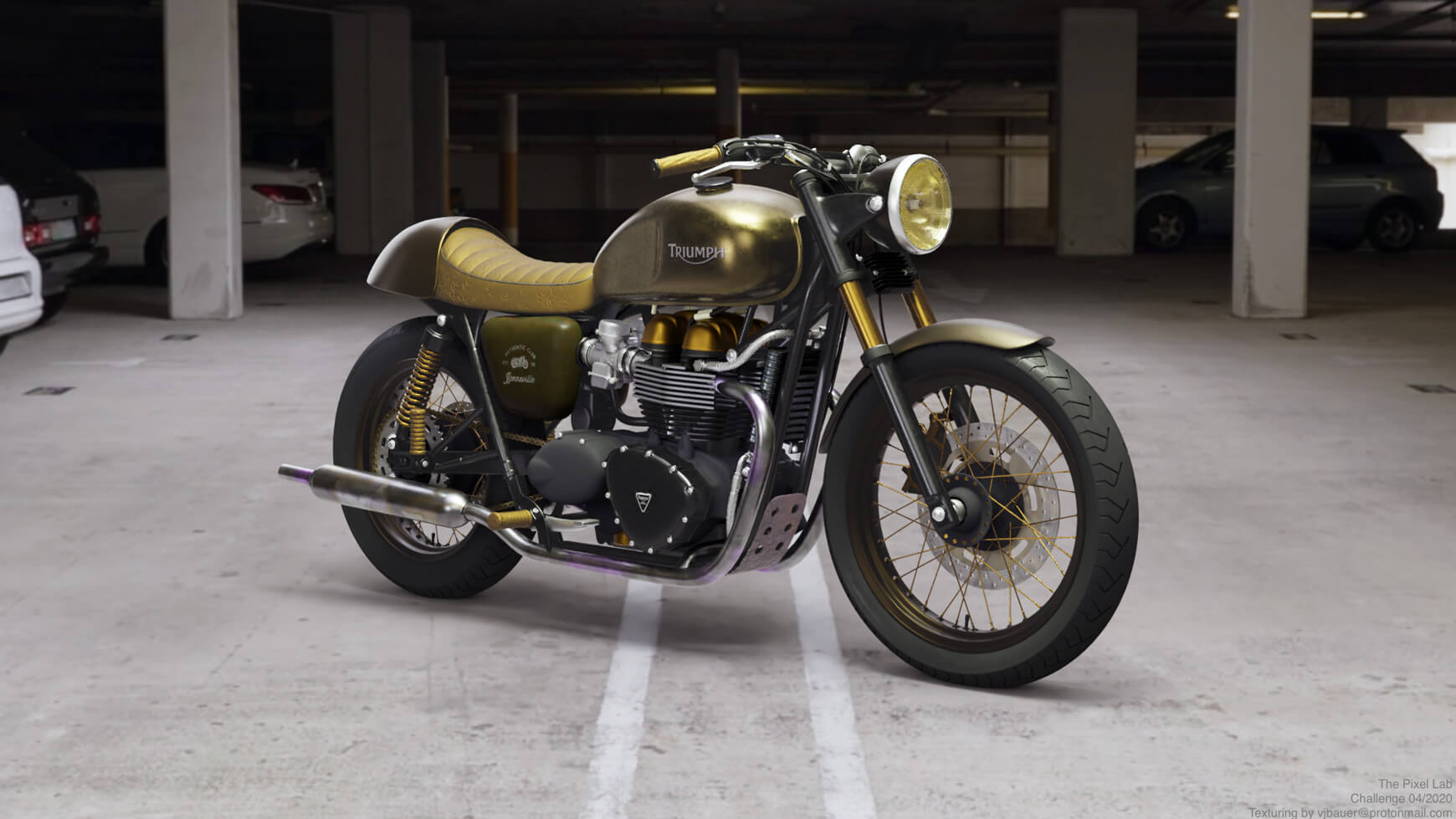 Cinema 4D 3D Model Free Motorcycle Texture Contest