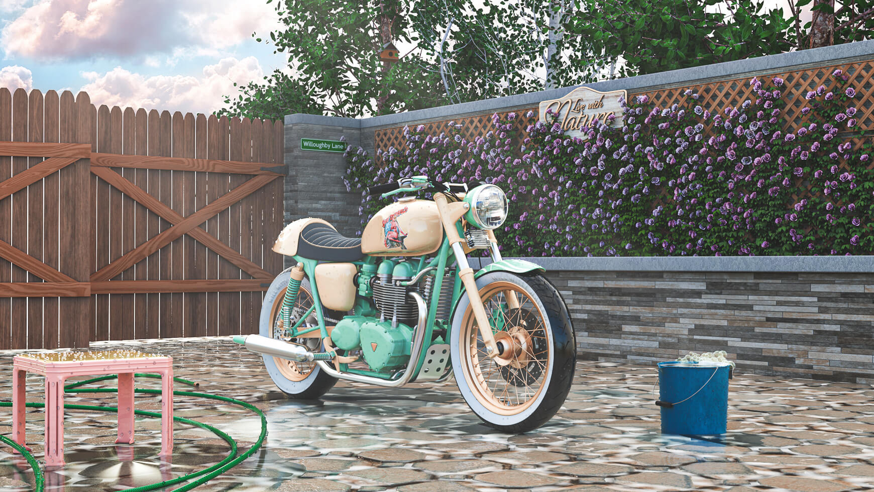 Cinema 4D 3D Model Free Motorcycle Texture Contest
