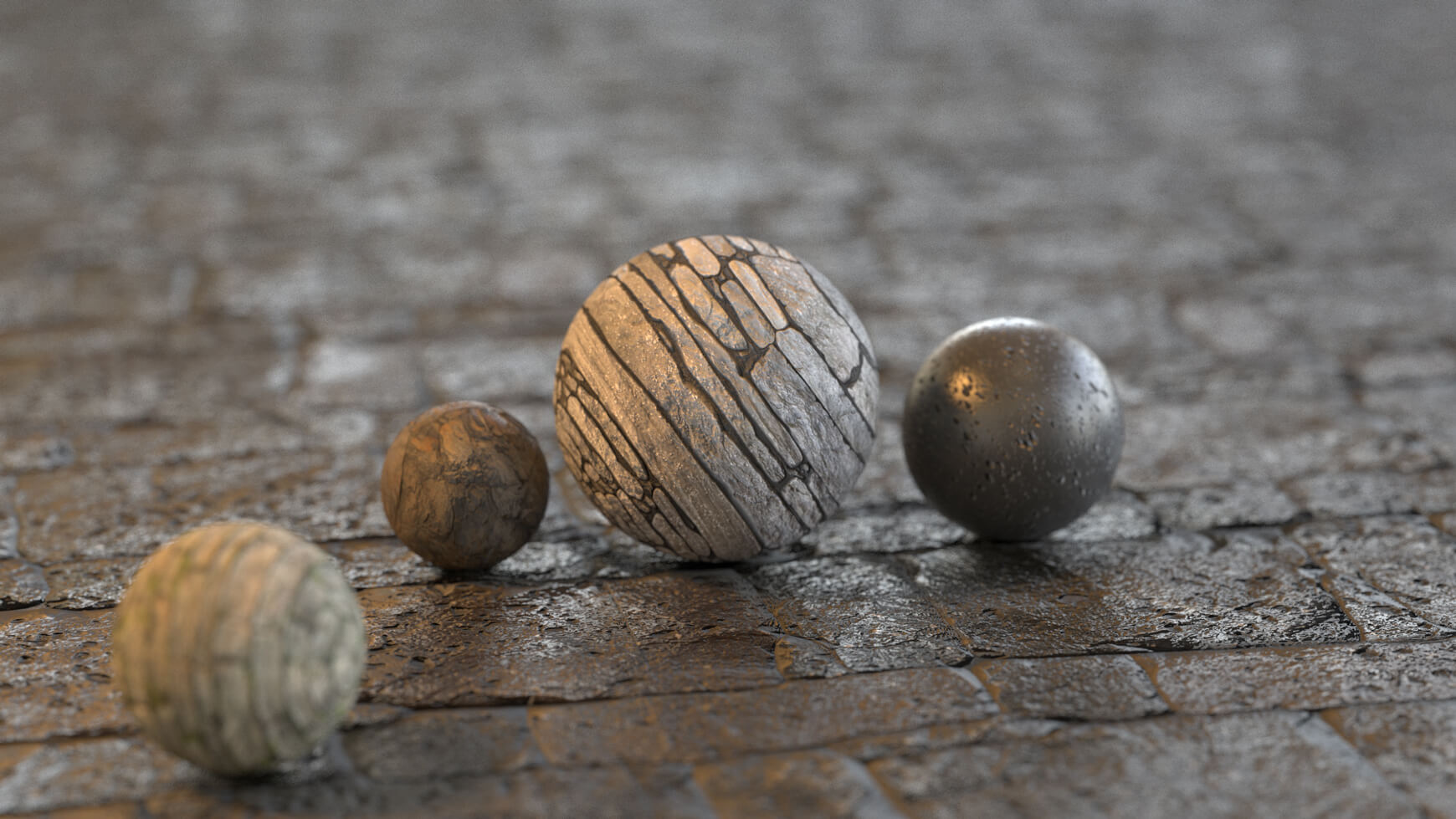 Cinema 4D Redshift RS Material Pack Stones Rock Granite Cliff Tiles