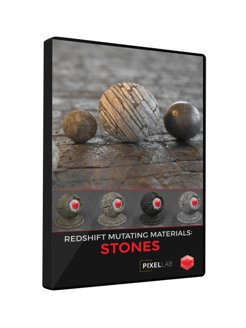 Cinema 4D Redshift RS Material Pack Stones Rock Granite Cliff Tiles