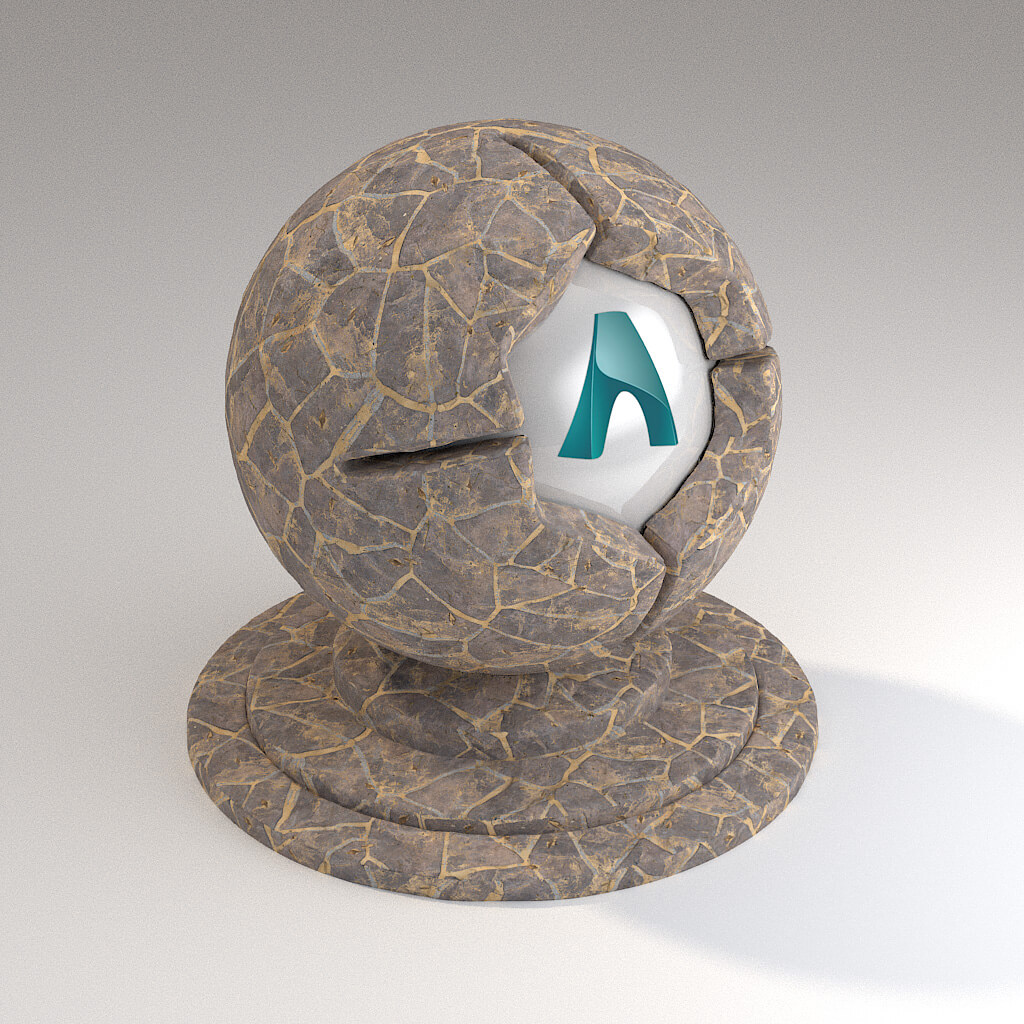 Cinema 4D Arnold Material Pack Stones Rock Fieldstone Pavement Tiles