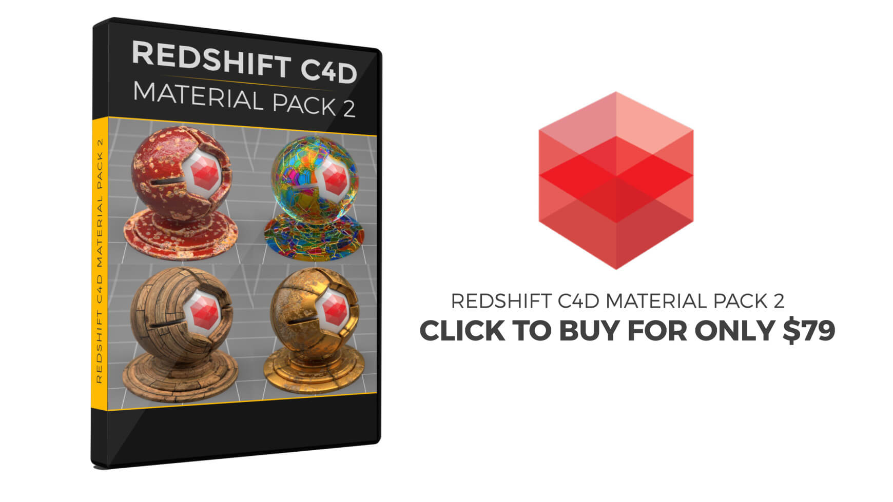 Click to Buy Now Redshift Cinema 4D Material Pack 2