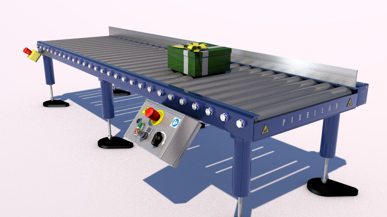 Free Cinema 4D 3D Xpresso Rig Conveyor Belt System