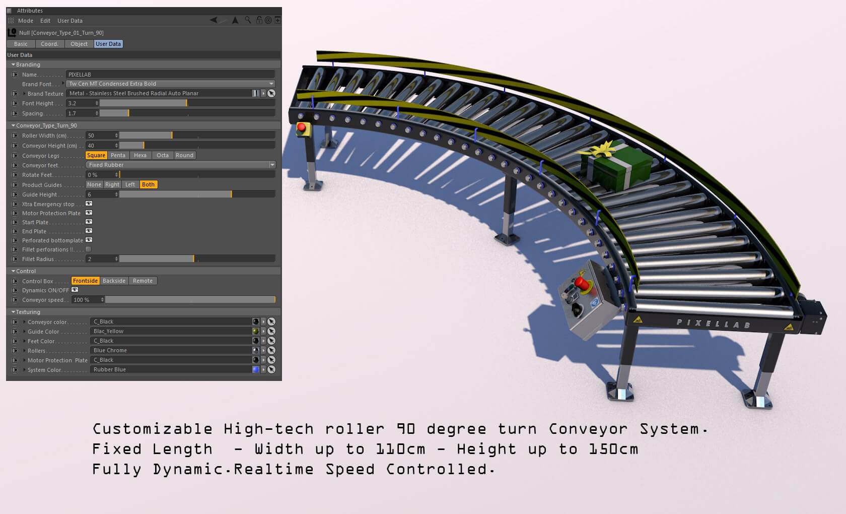 Free Cinema 4D 3D Xpresso Rig Conveyor Belt System