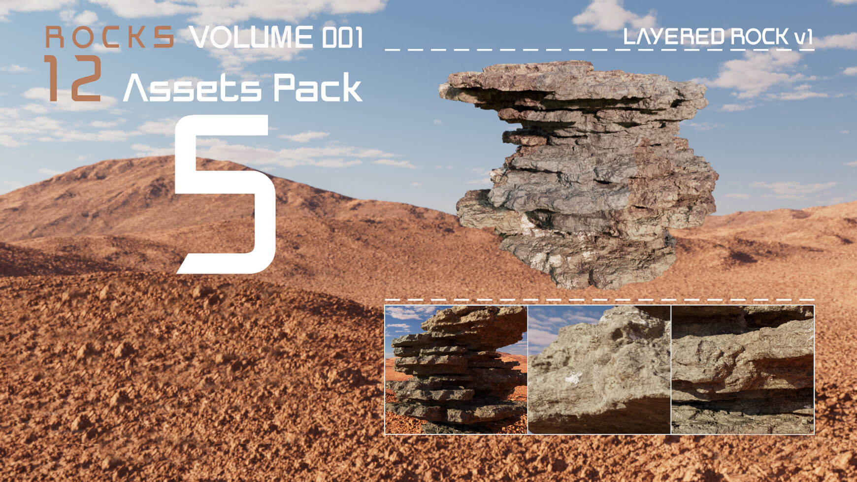 Free Cinema 4D 3D Model Rocks Volume