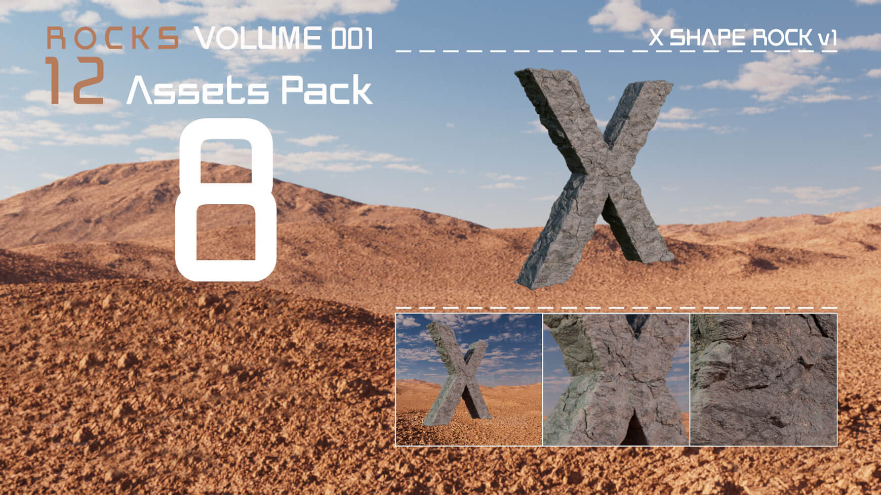 Free Cinema 4D 3D Model Rocks Volume