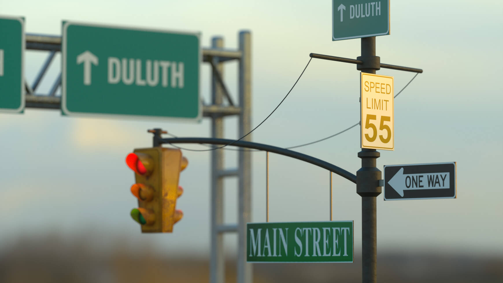 Cinema 4D 3D Streets Roads Textures Materials Models