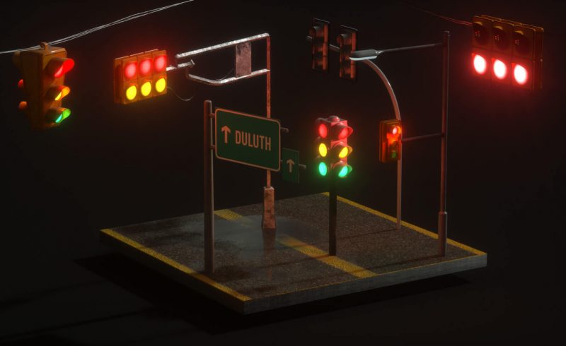 Cinema 4D 3D Streets Roads Textures Materials Models