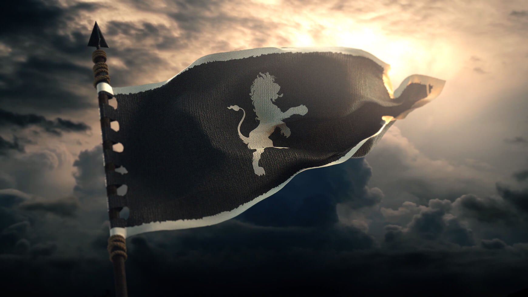 Cinema 4D Flag and Banner Pack Medieval Flag