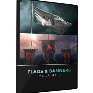 Cinema 4D Flag and Banner Pack Medieval Flag