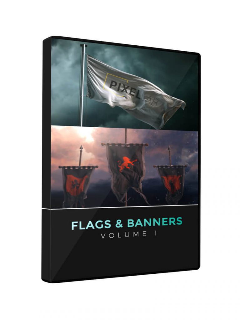 Cinema 4D Flag and Banner Pack Medieval Flag