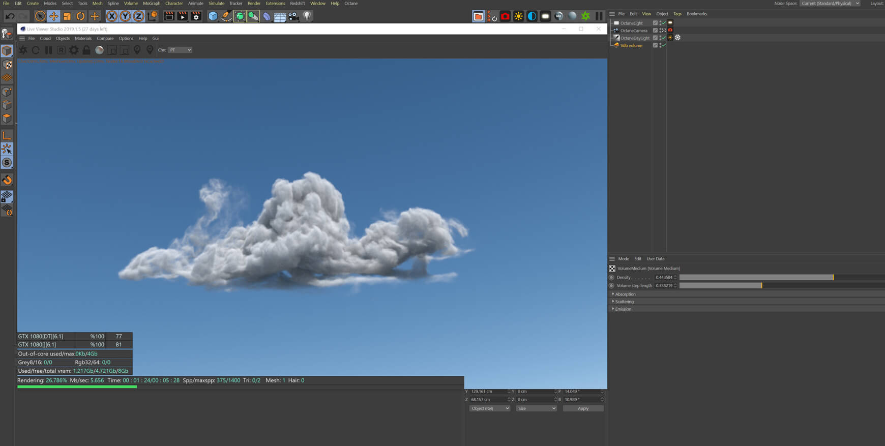 VDB Cloud Pack Volume 3 Redshift Cinema 4D Octane Houdini