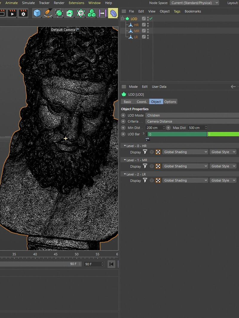 Cinema 4D Tutorial Remesh and LOD