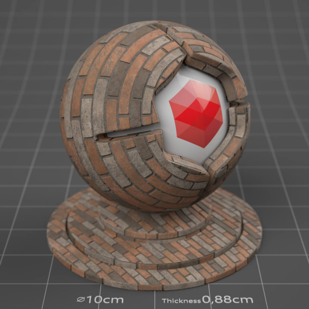 13_RS_Brick_13_Wall_Dirty_Cinema-4D-Redshift-Material
