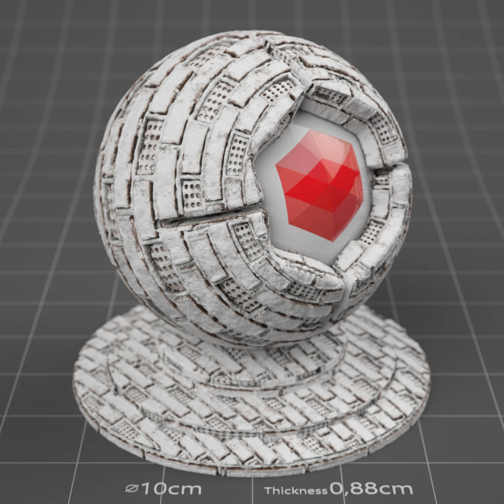 14_RS_Brick_14_Wall_Snowy_Cinema-4D-Redshift-Material