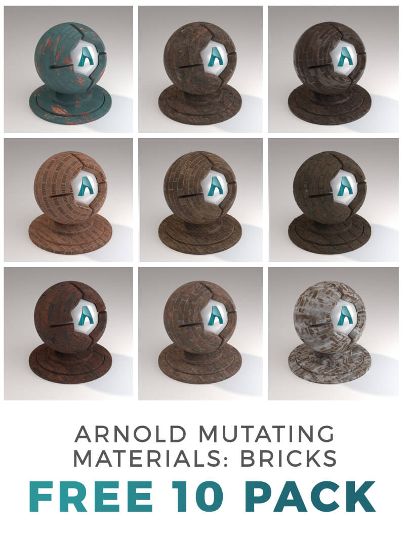 Arnold Mutating Materials Bricks