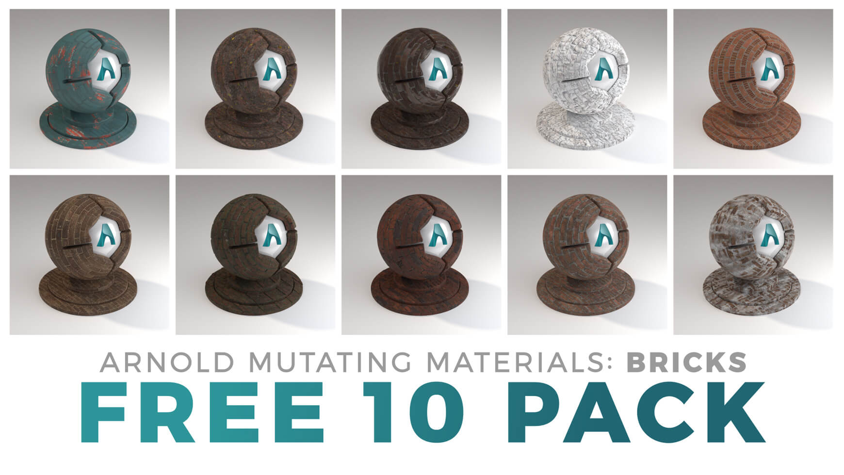 Arnold Mutating Materials Bricks