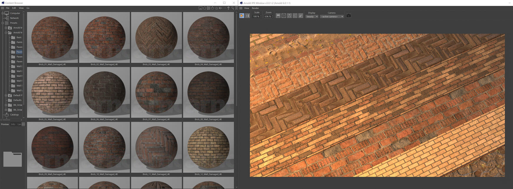 Arnold Mutating Materials Texture Pack Cinema 4D C4D Bricks