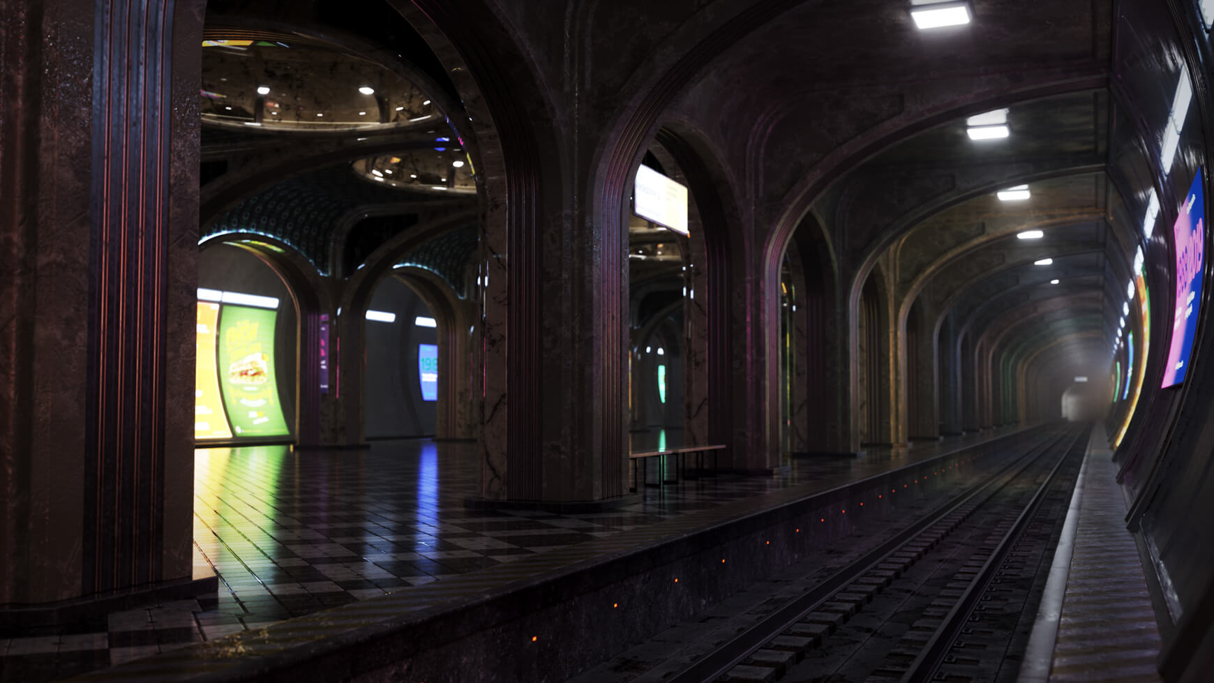 Aura Cinema 4D Studios 3D Environment Underground Station