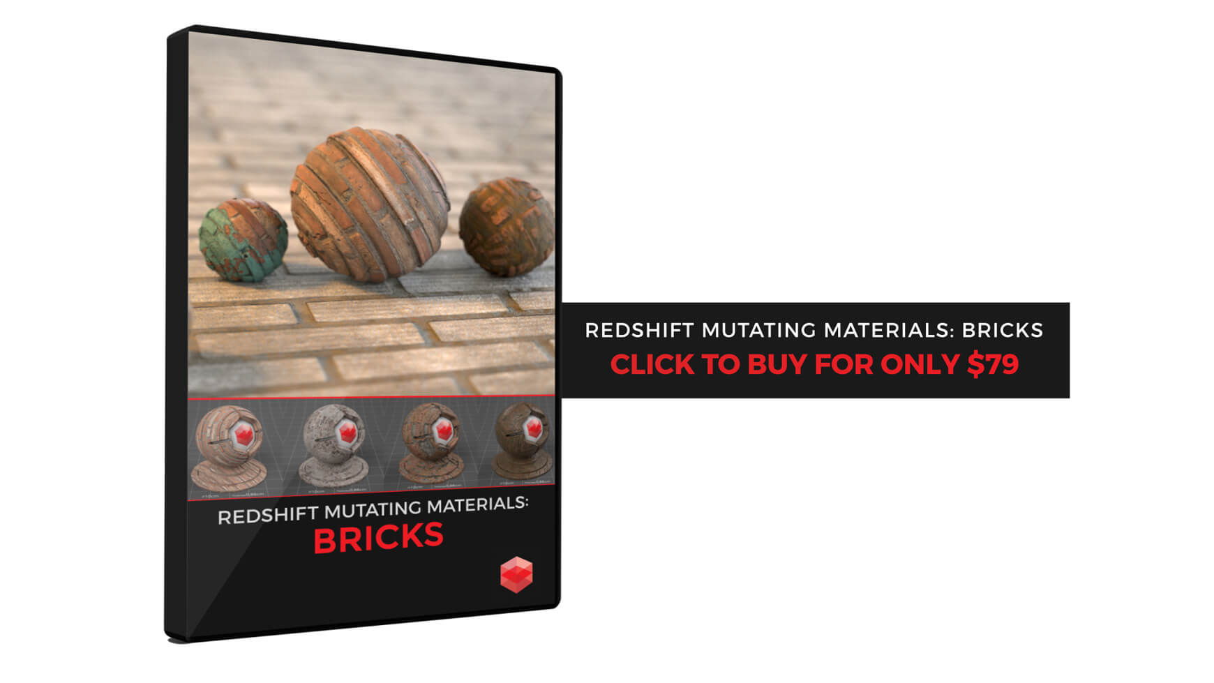 Redshift Mutating Materials Pack Textures Cinema 4D Bricks