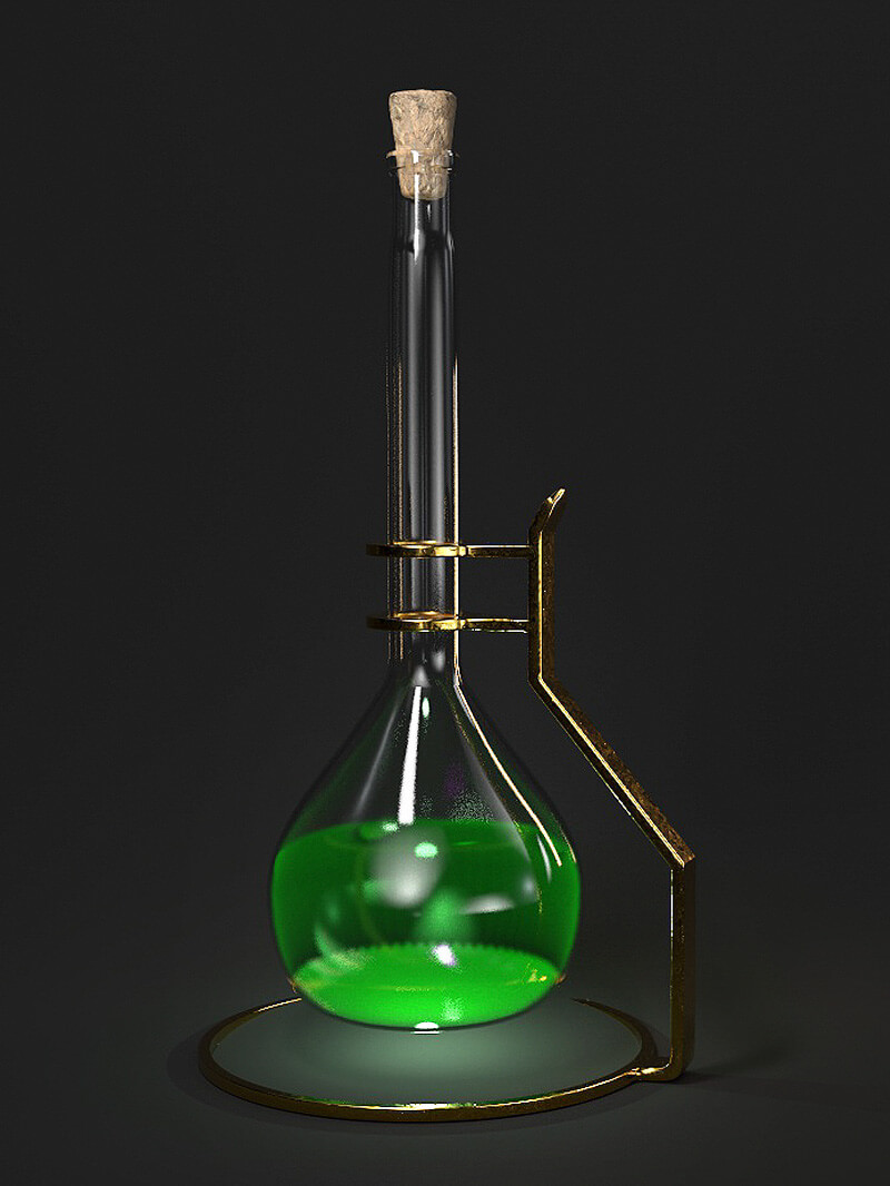 Free Cinema 4D 3D Model Science Beaker