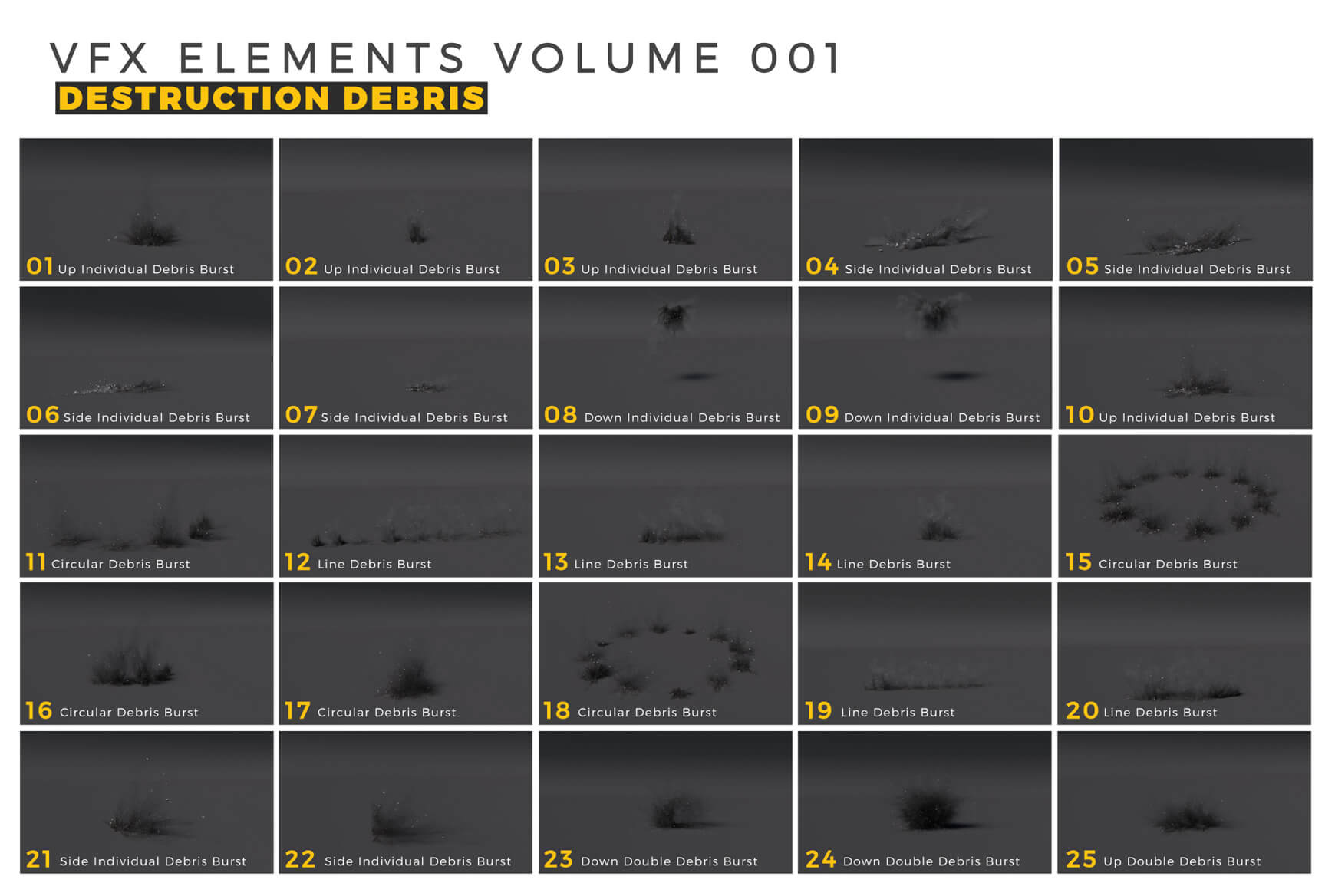 VFX Elements Destruction Debris Volume 1