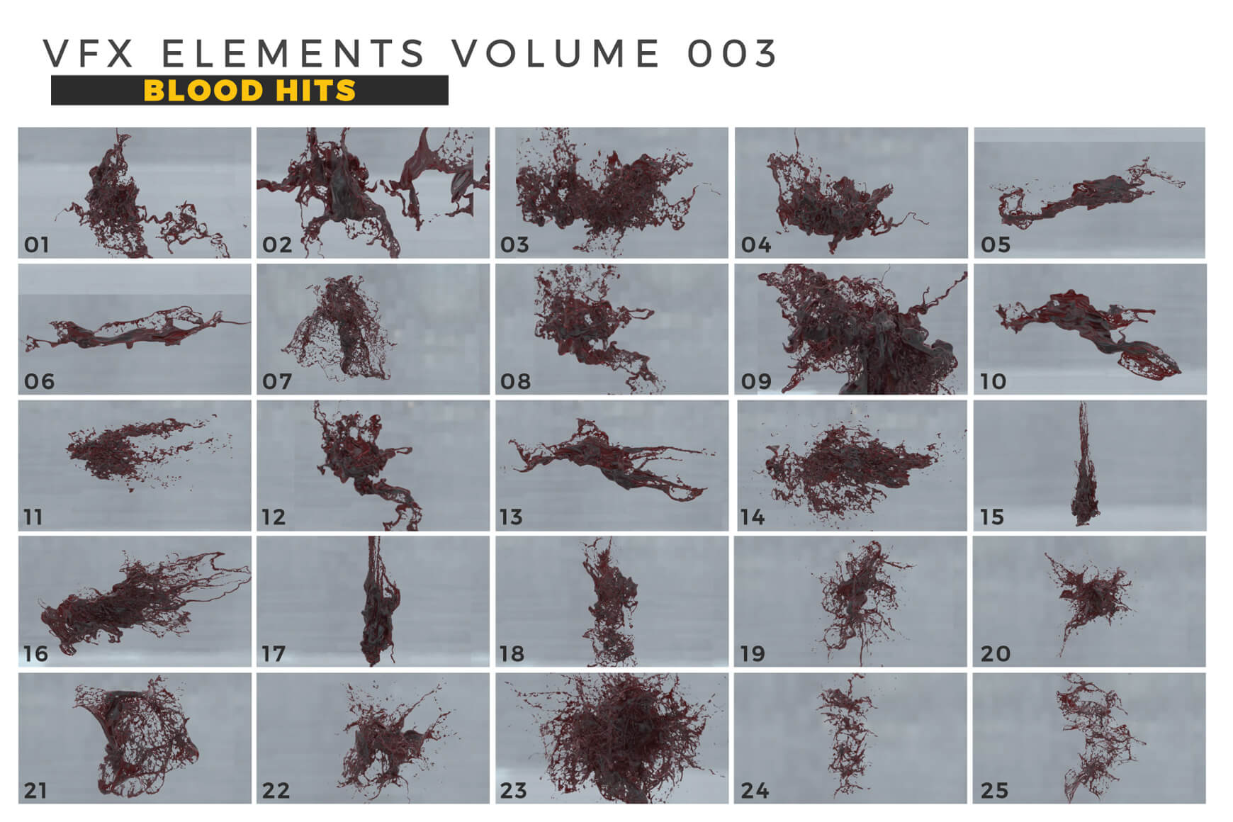 VFX Elements Volume 3 Blood Hits