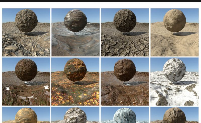Arnold Material Pack Cinema 4D C4D Terrains Textures