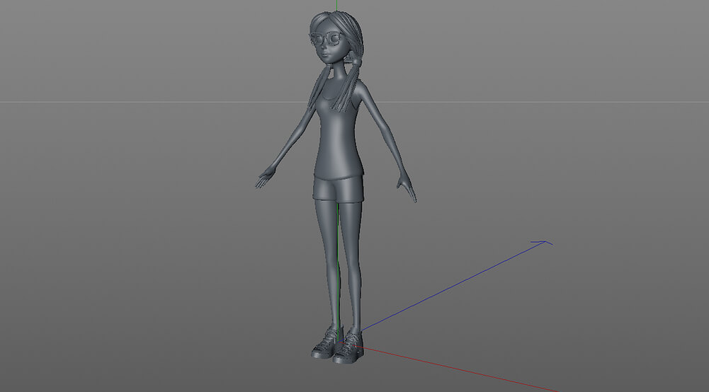 Free-Cinema-4D-3D-Model-Girl-Rigged-Character-Animation-2 - The Pixel Lab