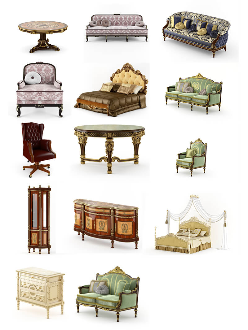 Free Cinema 4D 3D Model Interior Design Furniture Element