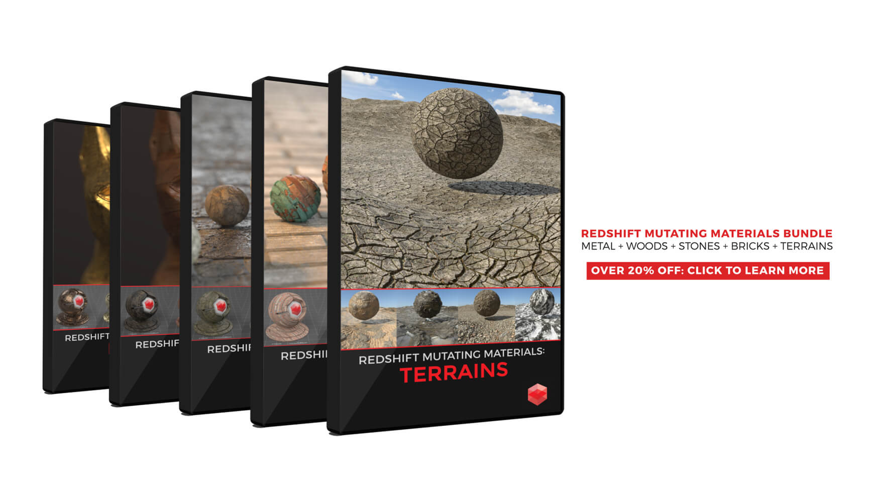 Redshift Material Pack RS Cinema 4D C4D Terrains Textures