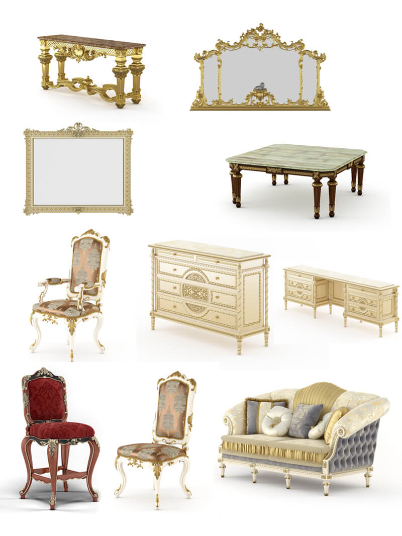 Free Cinema 4D 3D Model Interior Design Furniture Element
