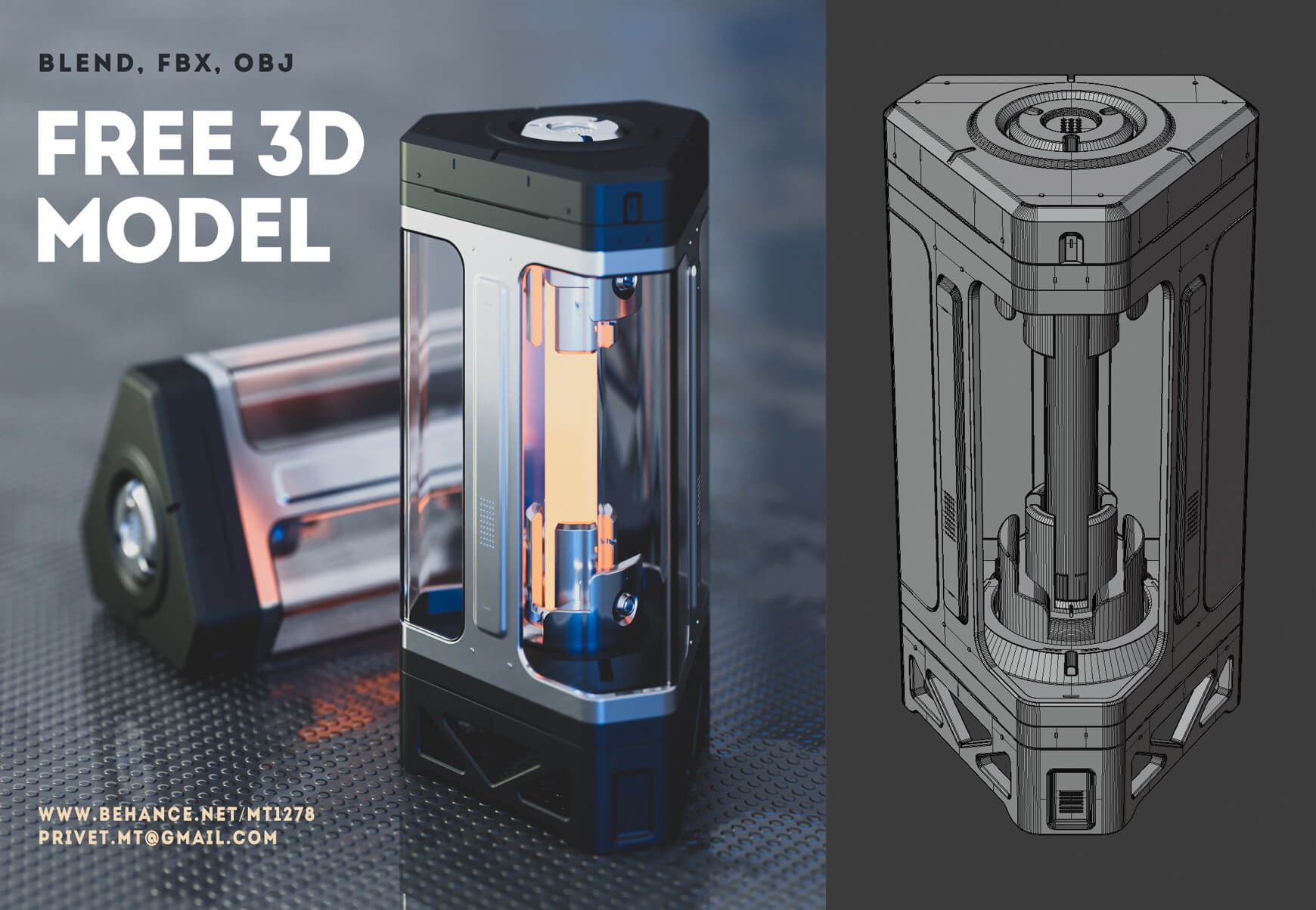 Free 3D Model Sci Fi Energy Device