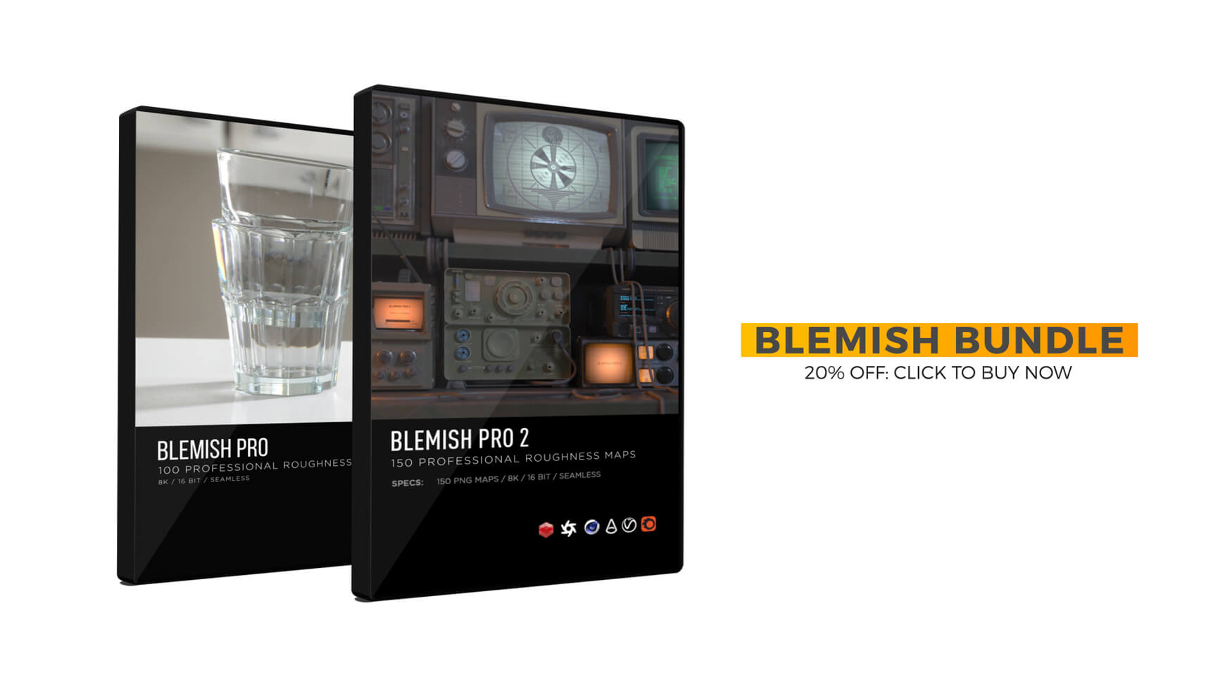 Blemish Pro 2 3D Roughness Scratch Maps Textures Bundle