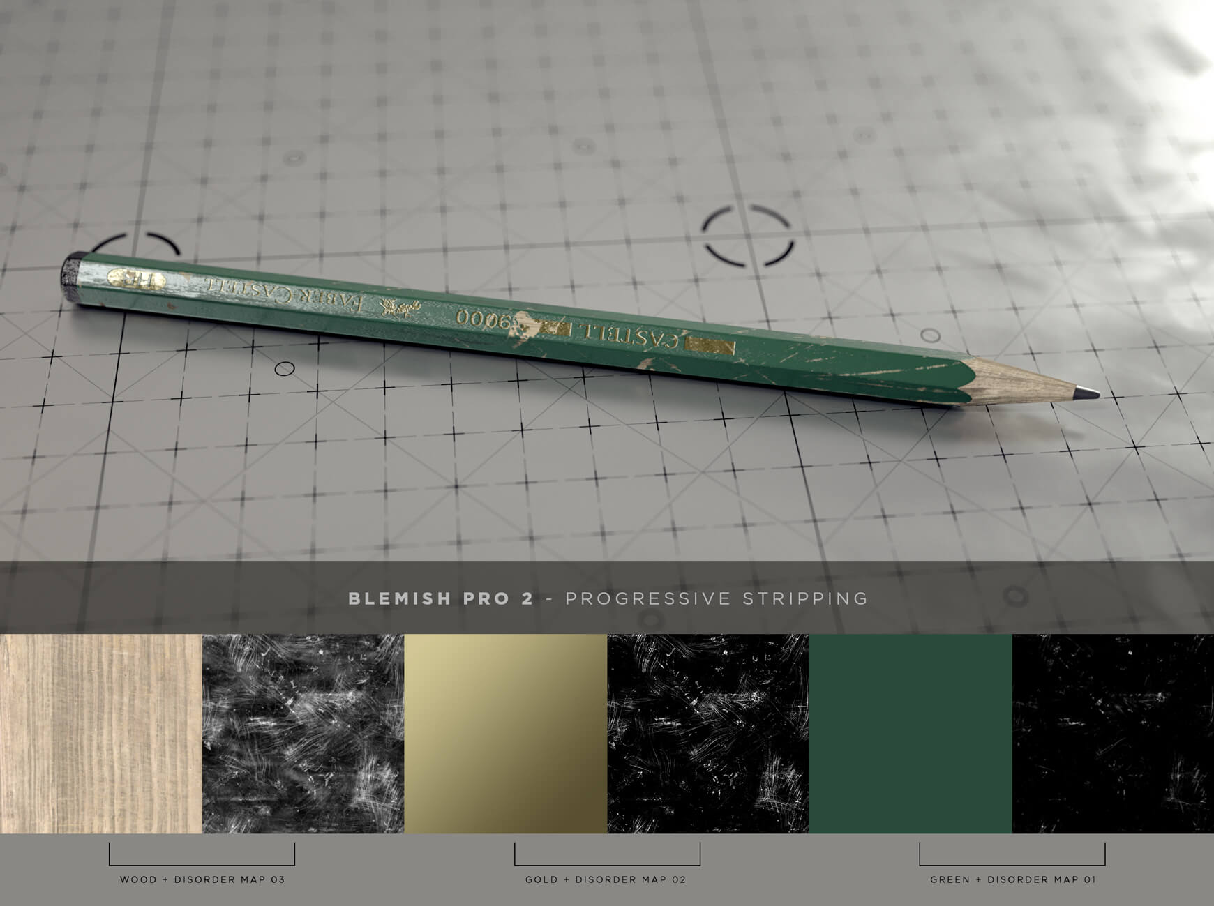 Blemish Pro 2 3D Roughness Scratch Maps Textures