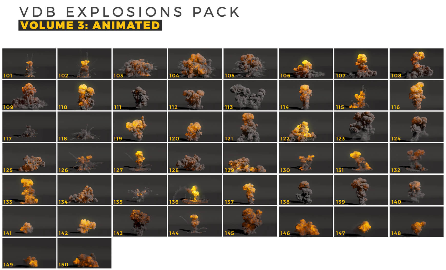 VDB Explosion Pack Volume 3