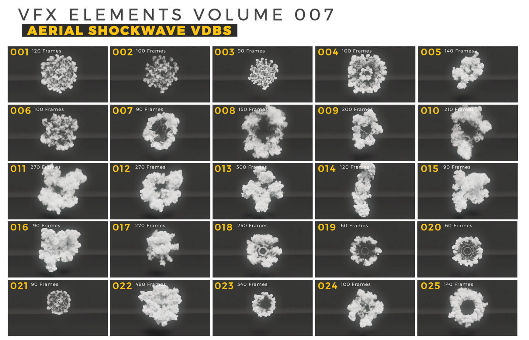 Aerial Shockwaves VFX Elements Volume 7