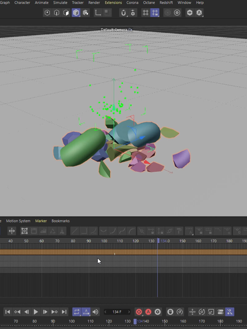 Cinema 4D Tutorial Dynamics Simulation Remap