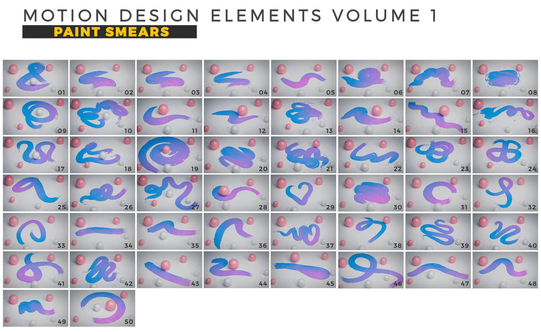 Motion Design Elements Volume 1 Paint Smear Strokes
