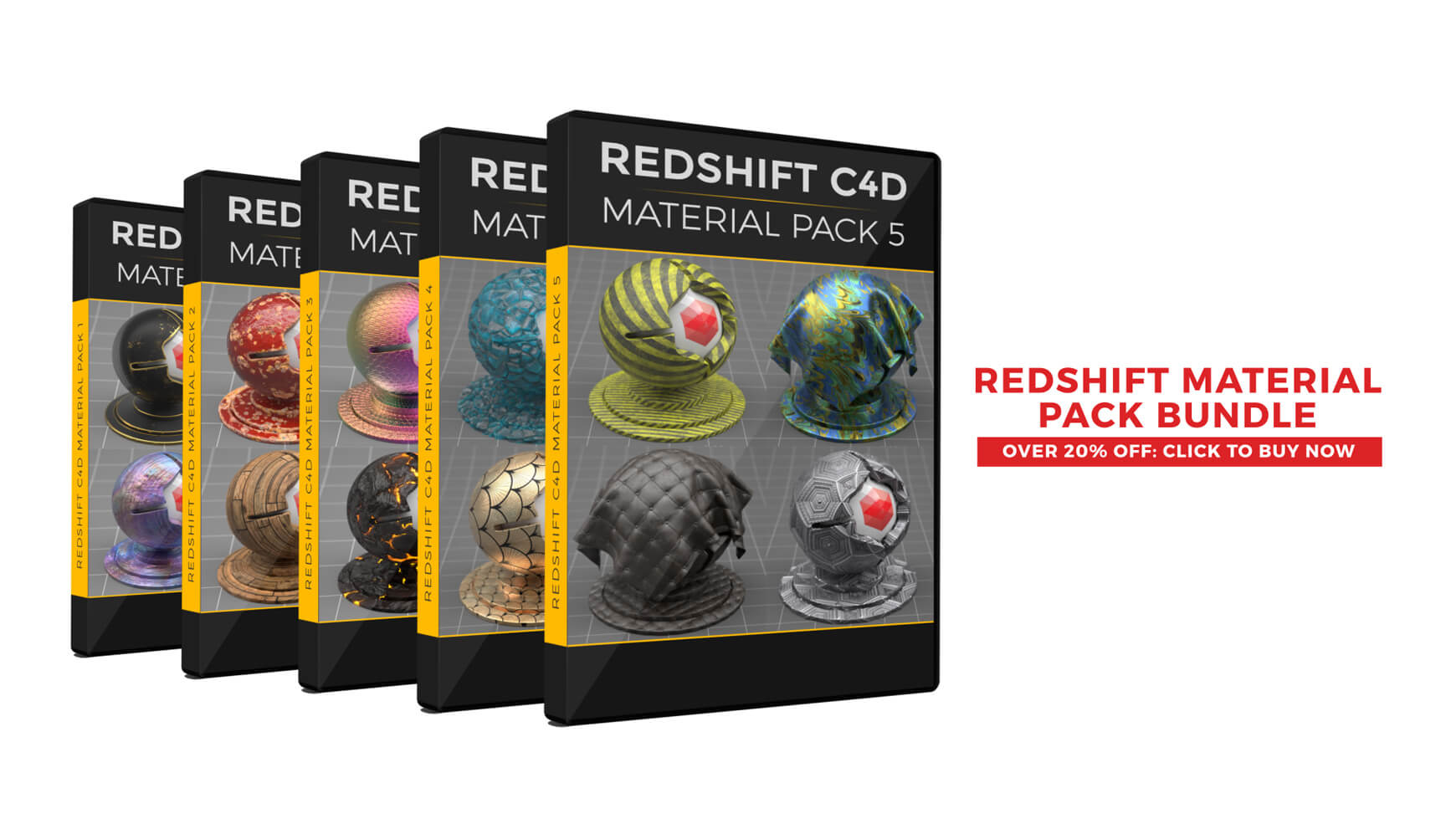 Cinema 4D Redshift RS Material Packs Textures