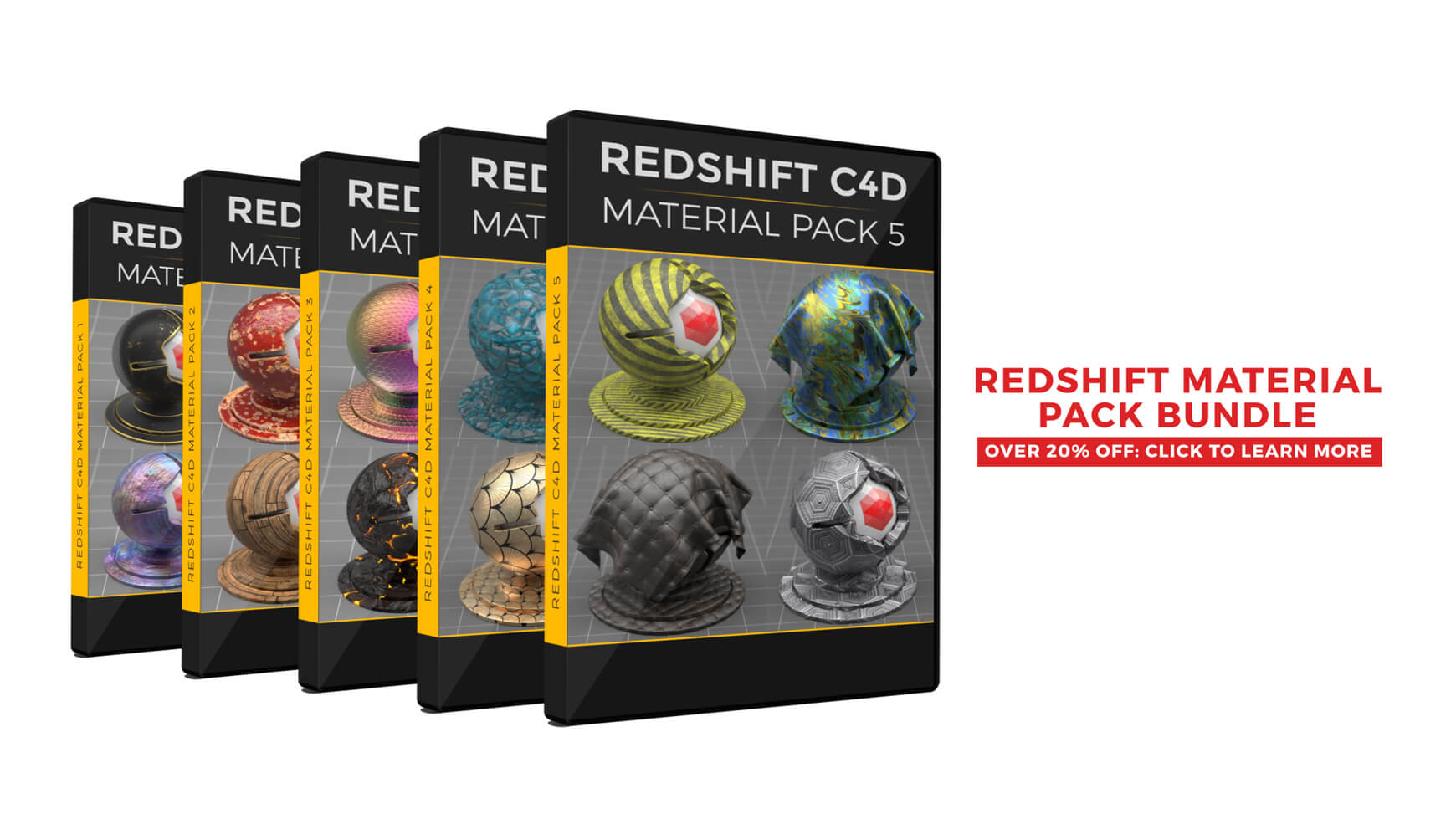 Cinema 4D Redshift RS Material Packs Textures