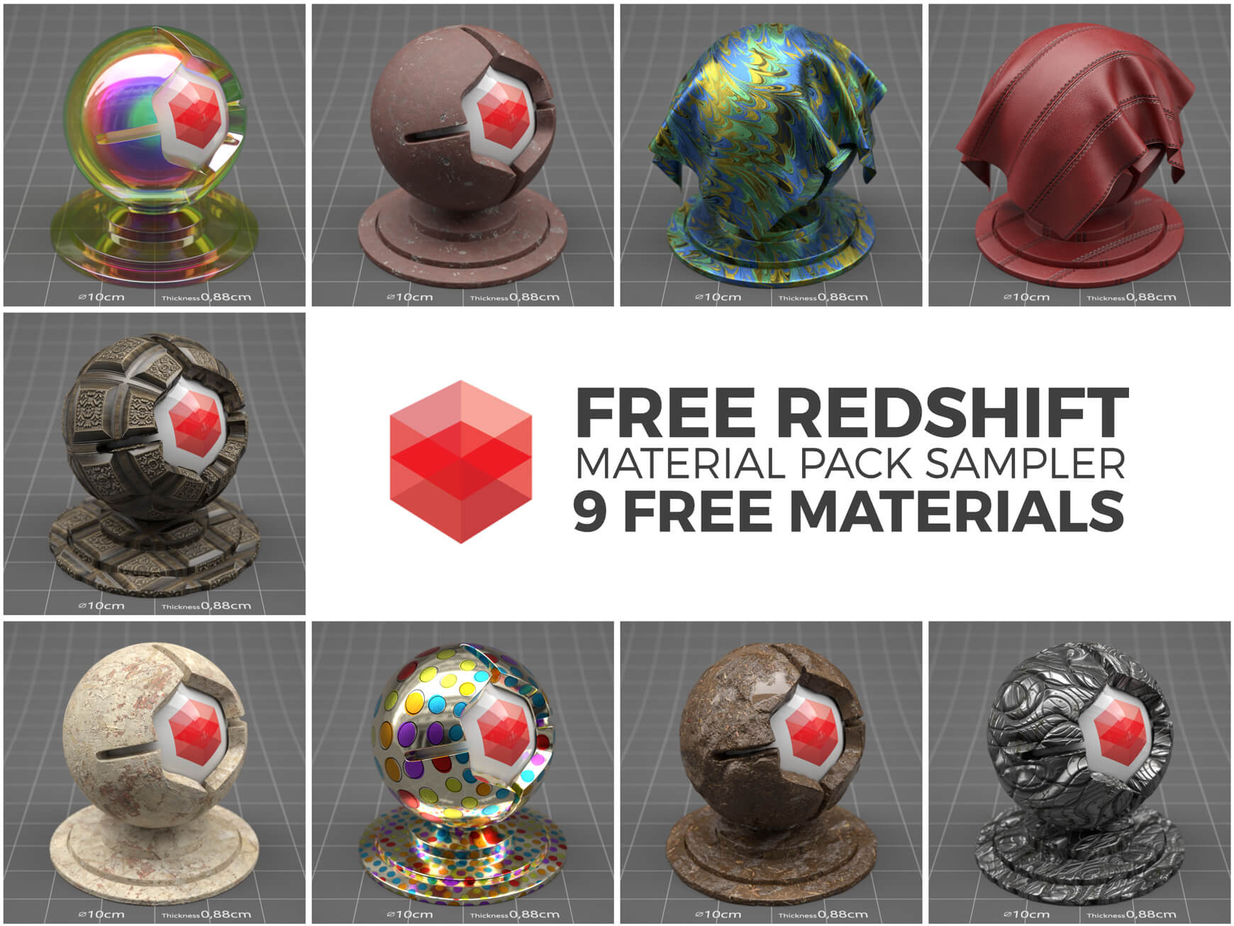 Cinema 4D Redshift RS Material Packs Textures