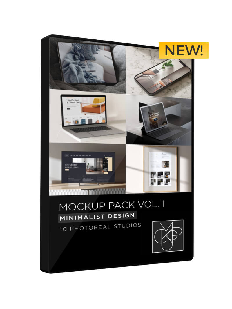 Mockup Pack Volume 1 Minimalist Design Studios Scenes DVD