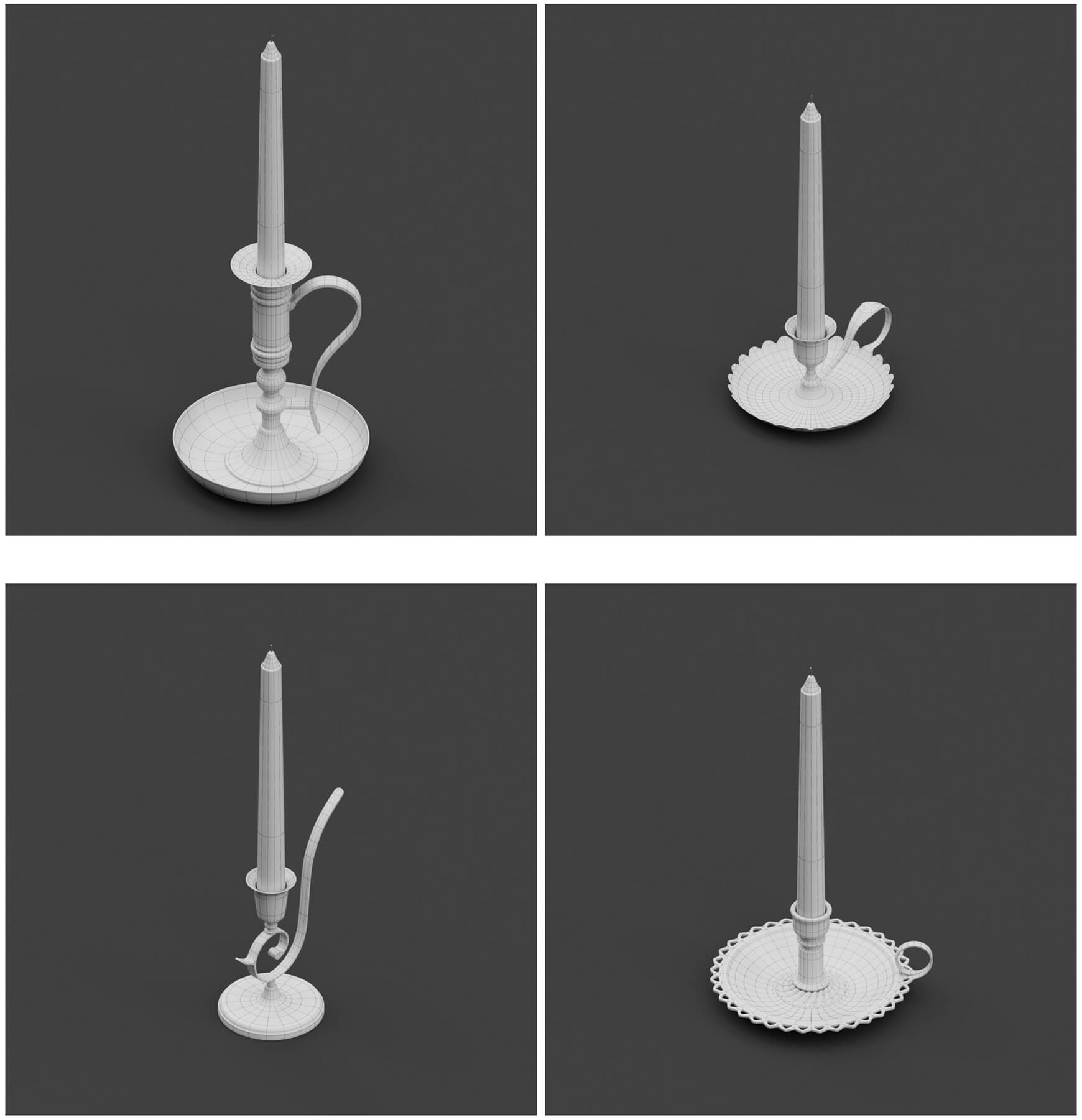 Free 3D Model CandleStick Holders