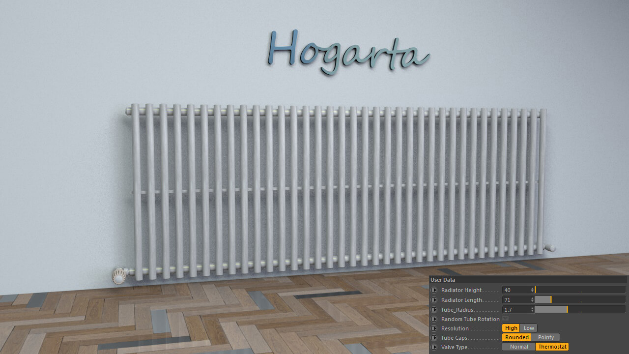 Cinema 4D 3D Model Free C4D Radiator Heater