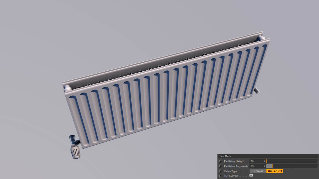 Cinema 4D 3D Model Free C4D Radiator Heater