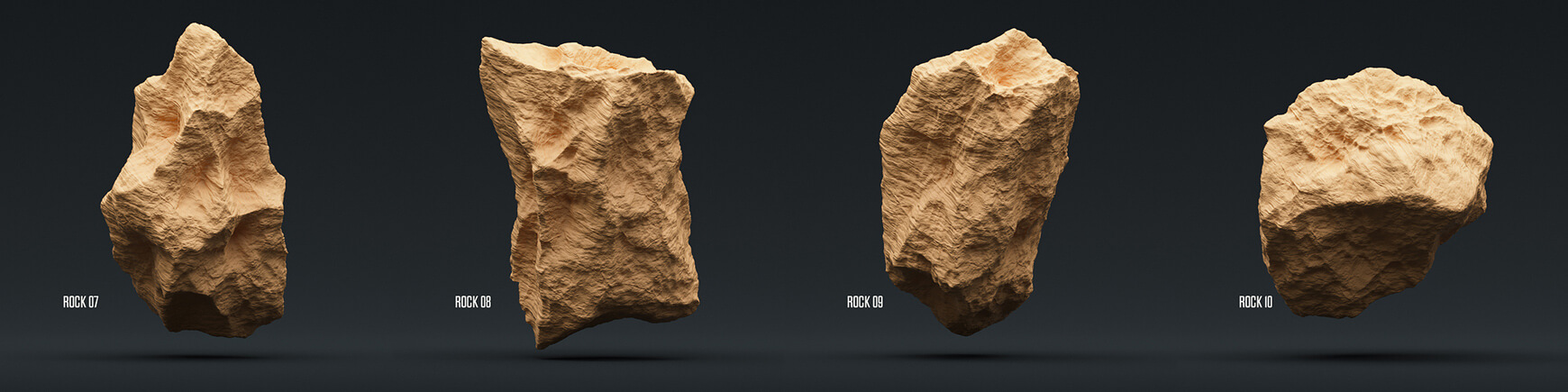 Free Cinema 4D C4D 3D Model Rock Boulder